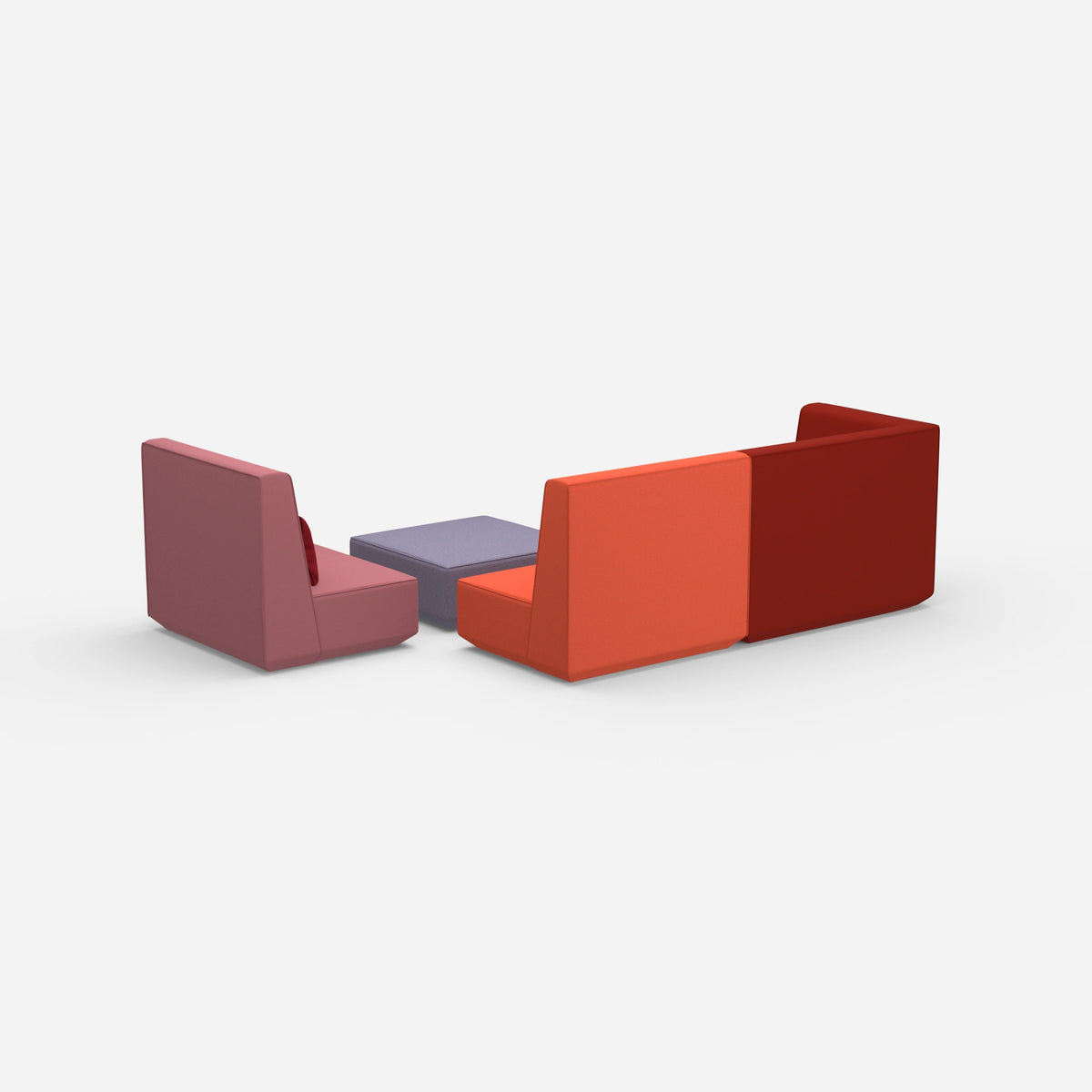 Dreisitzer Sofa mit Sessel von hinten
