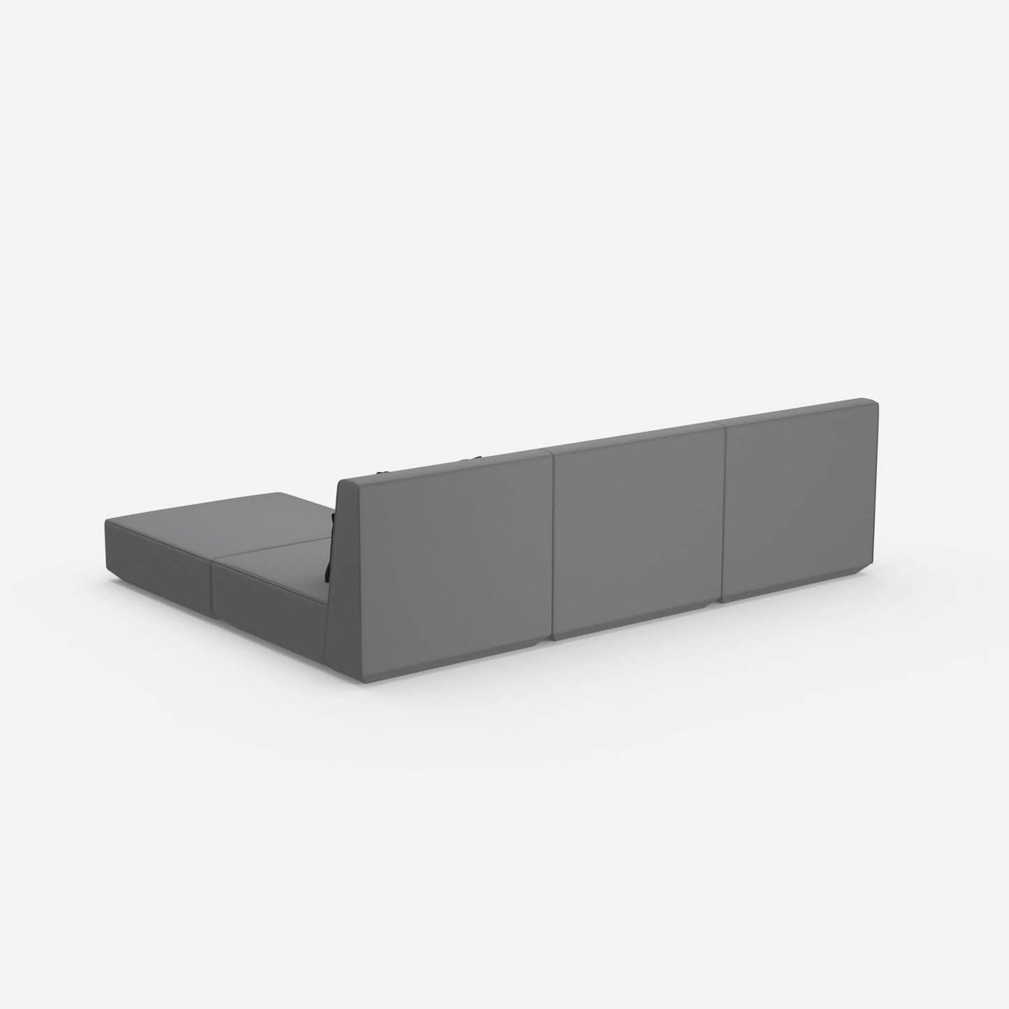 Eckcouch mit hoher Lehne von hinten