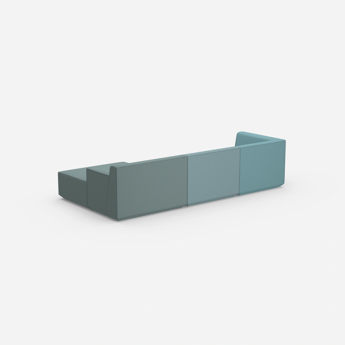 Eckcouch modern 320 cm breit von hinten