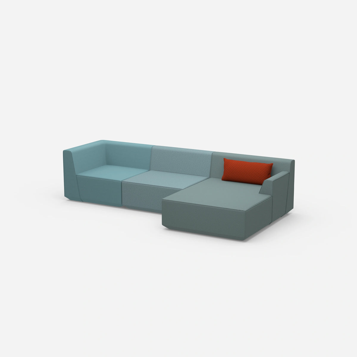 Eckcouch modern 320 cm breit von der Seite