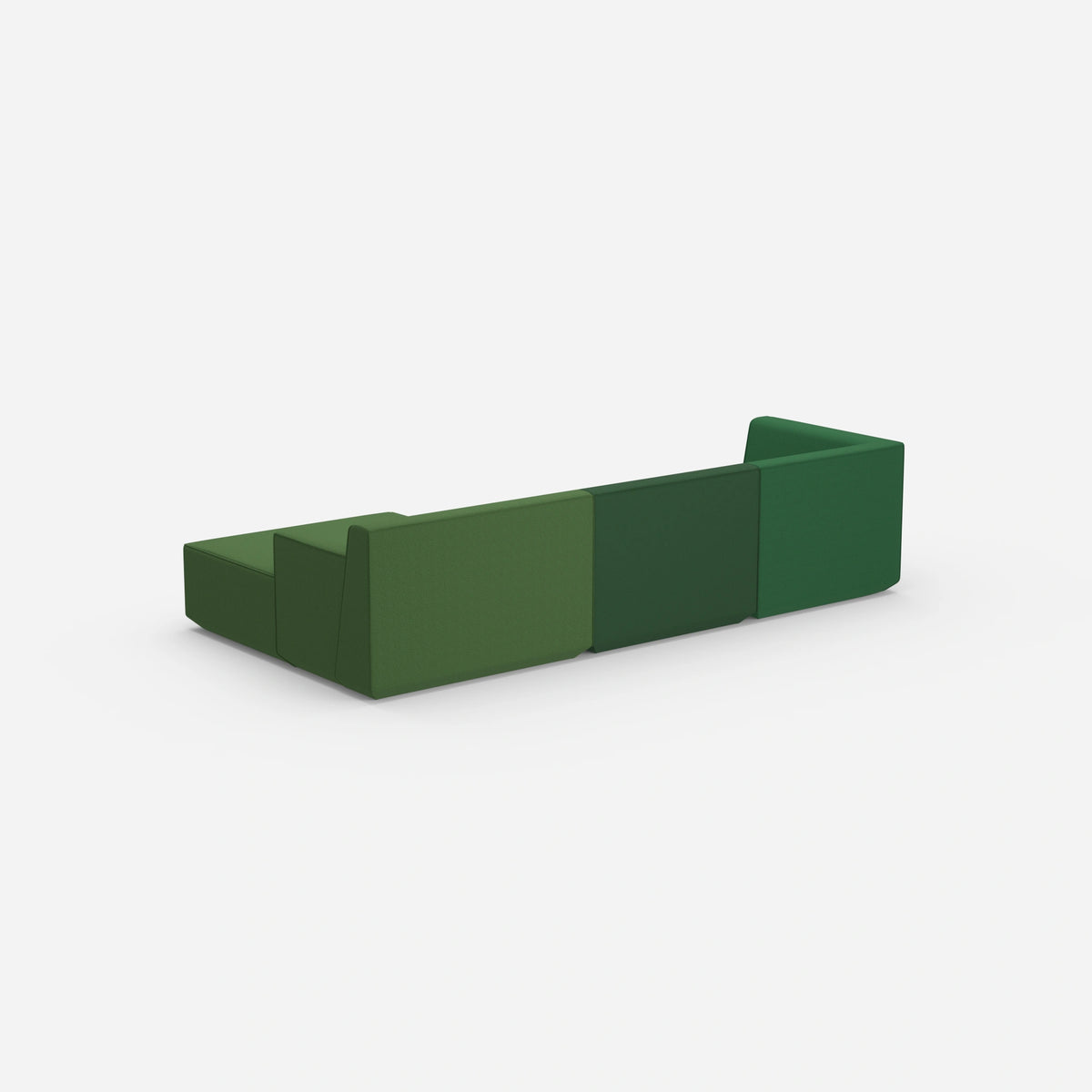 Eckcouch modern 320 cm breit von hinten