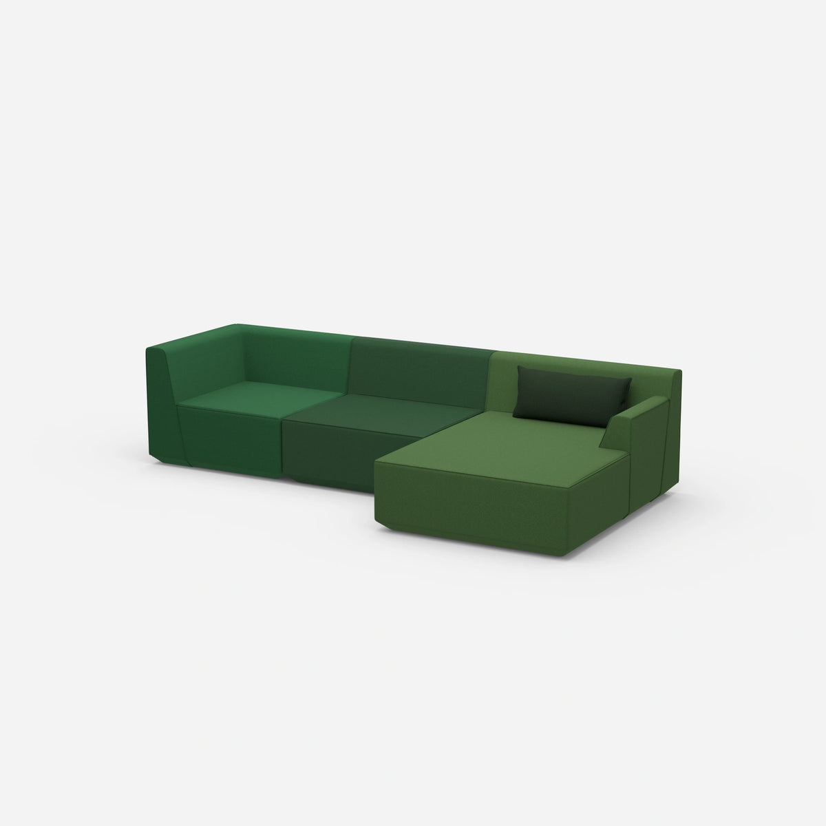 Eckcouch modern 320 cm breit von der Seite