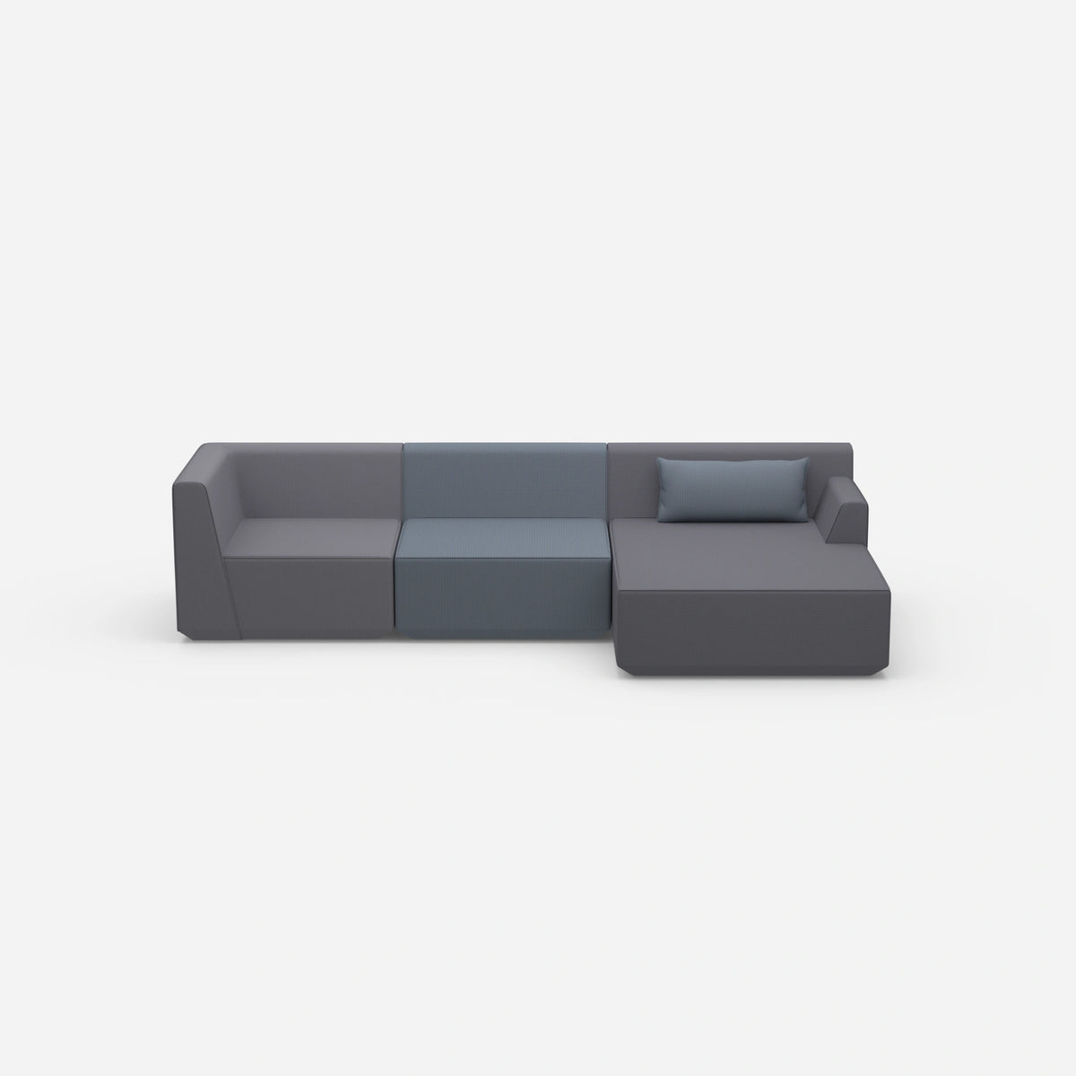 Eckcouch modern 320 cm breit von vorne