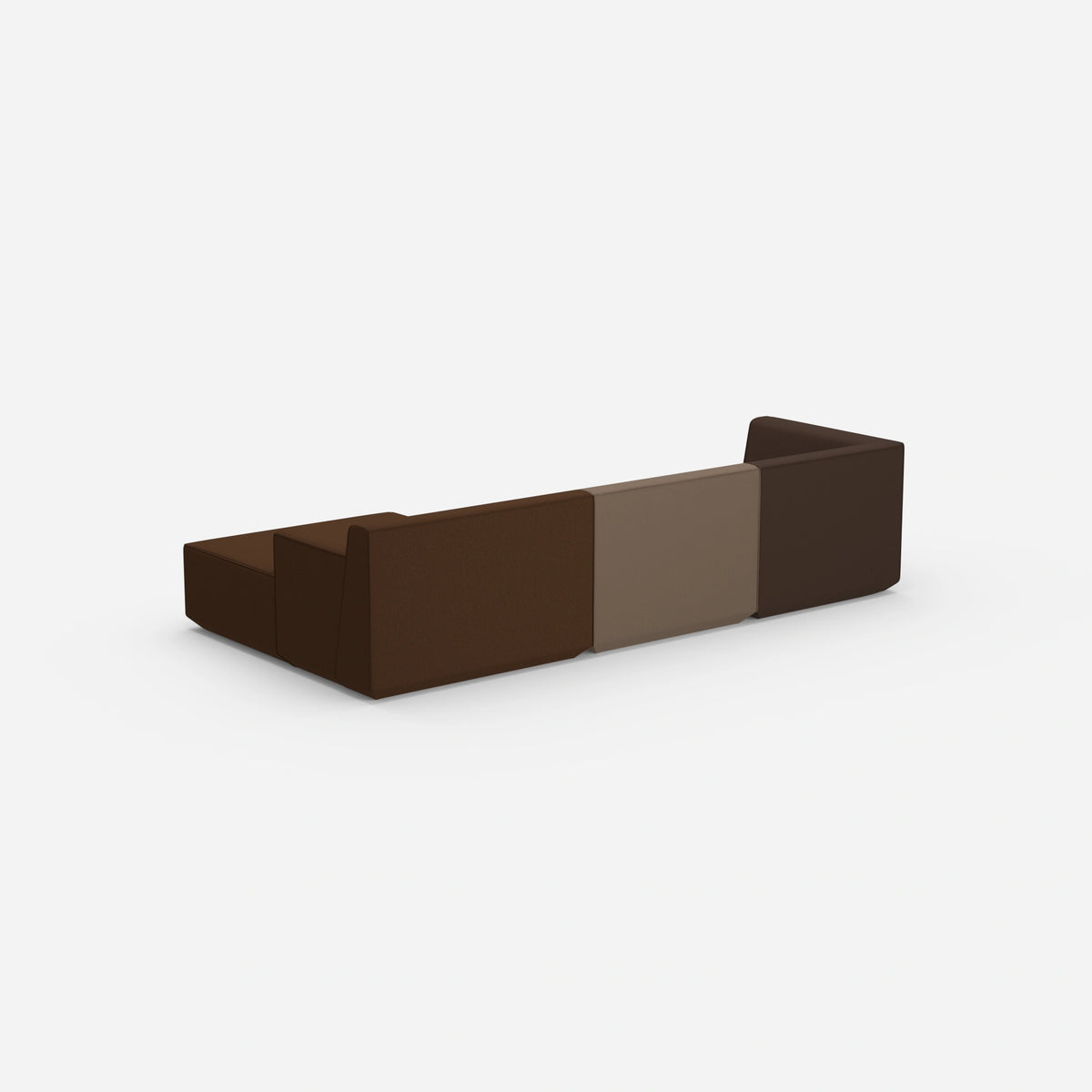 Eckcouch modern 320 cm breit von hinten