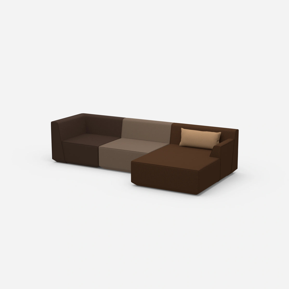 Eckcouch modern 320 cm breit von der Seite