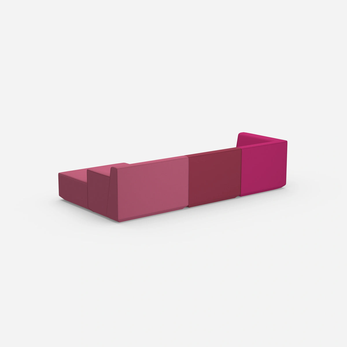 Eckcouch modern 320 cm breit von hinten