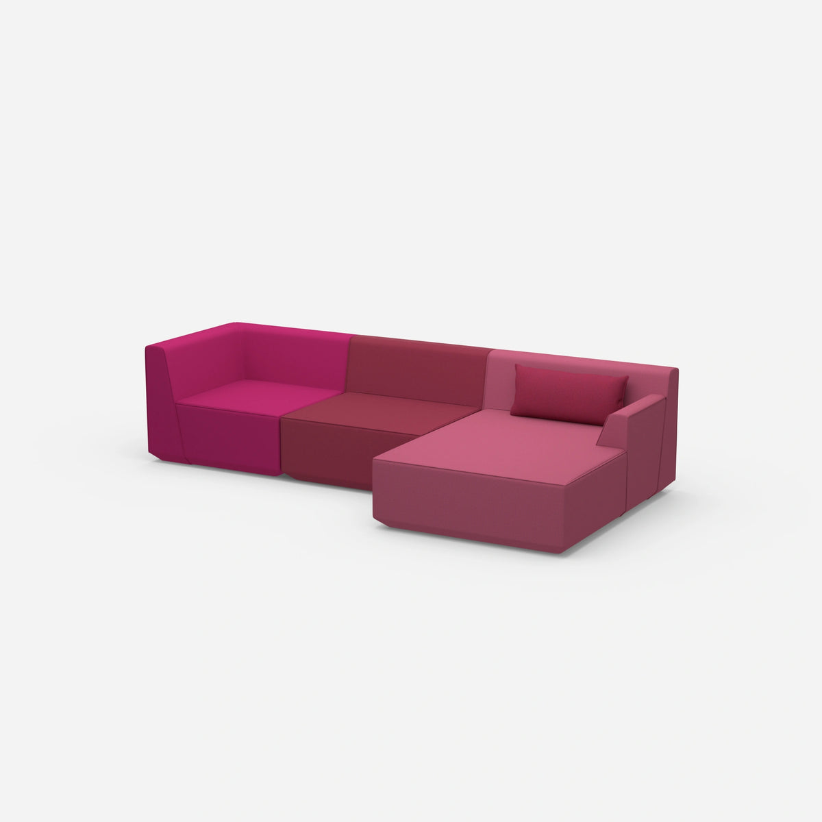 Eckcouch modern 320 cm breit von der Seite