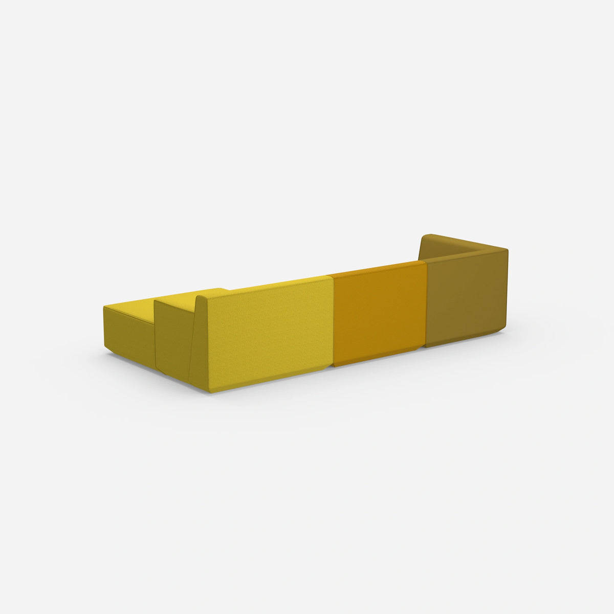 Eckcouch modern 320 cm breit von hinten