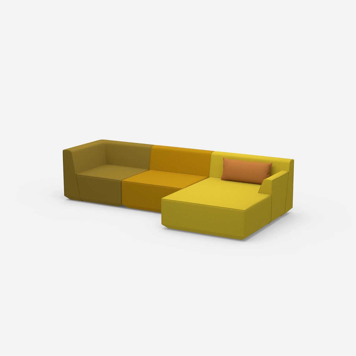 Eckcouch modern 320 cm breit von der Seite