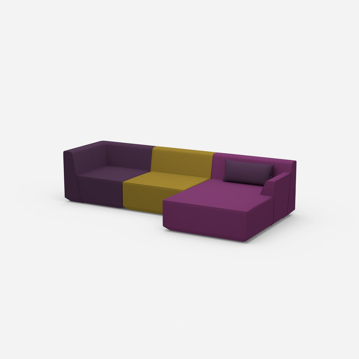 Eckcouch modern 320 cm breit von der Seite
