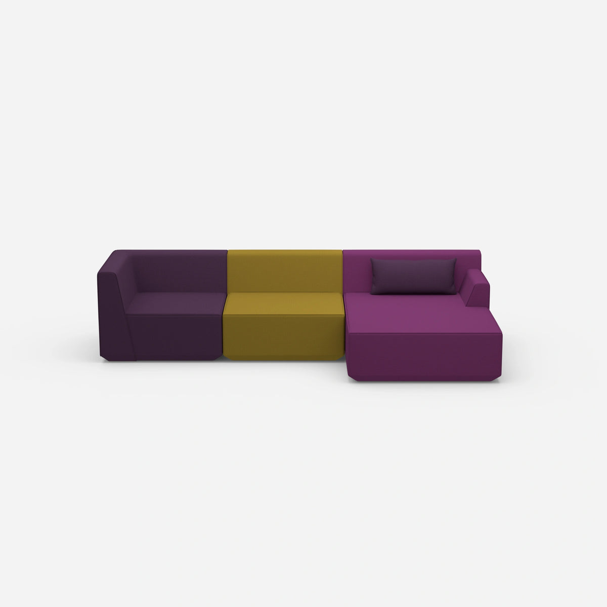 Eckcouch modern 320 cm breit von vorne