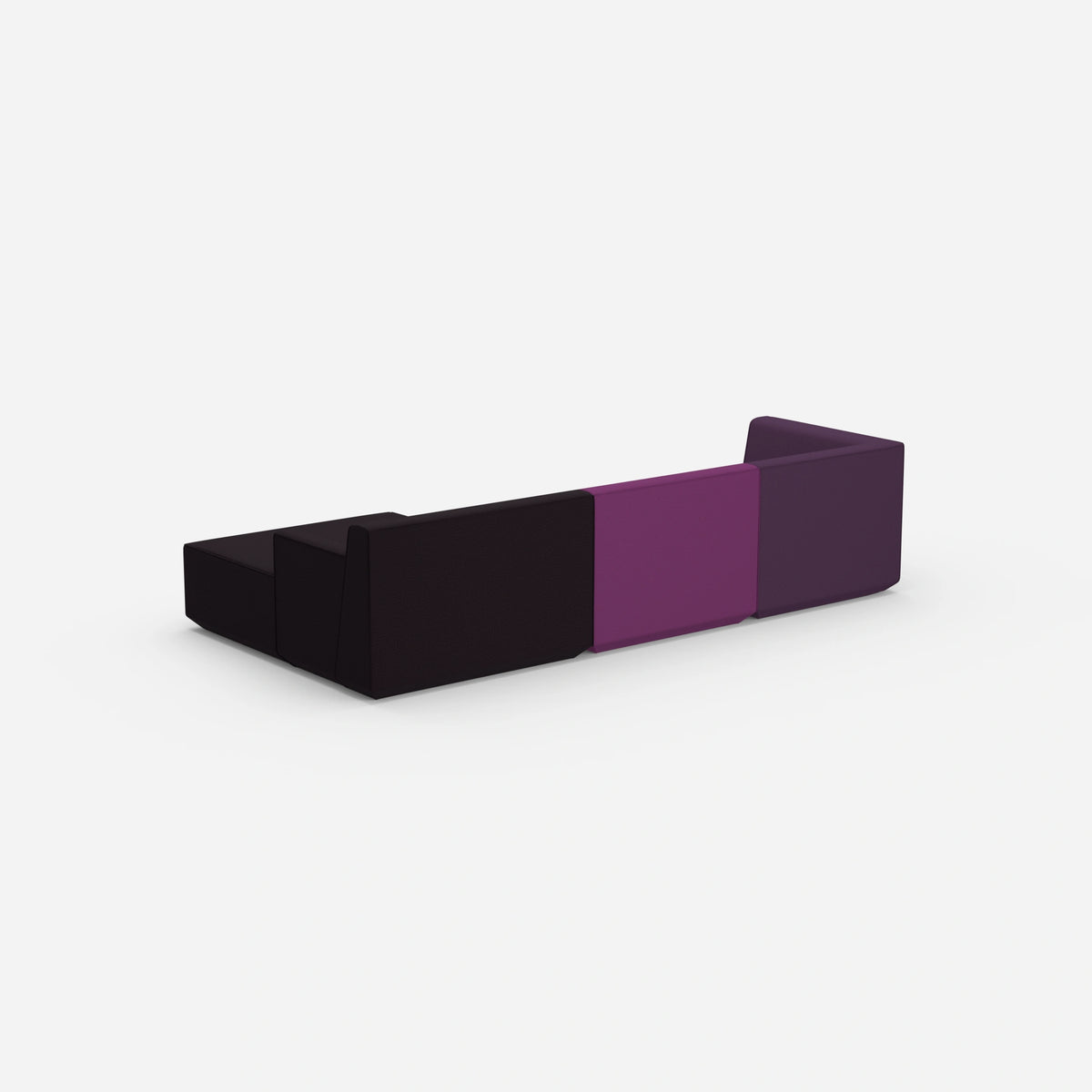 Eckcouch modern 320 cm breit von hinten