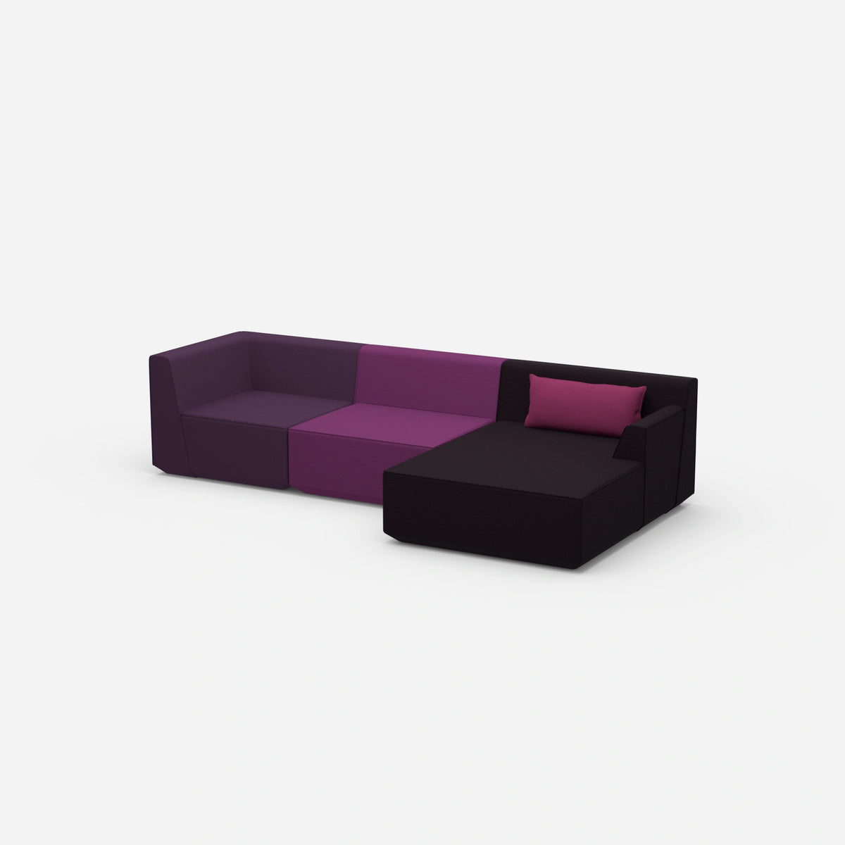 Eckcouch modern 320 cm breit von der Seite