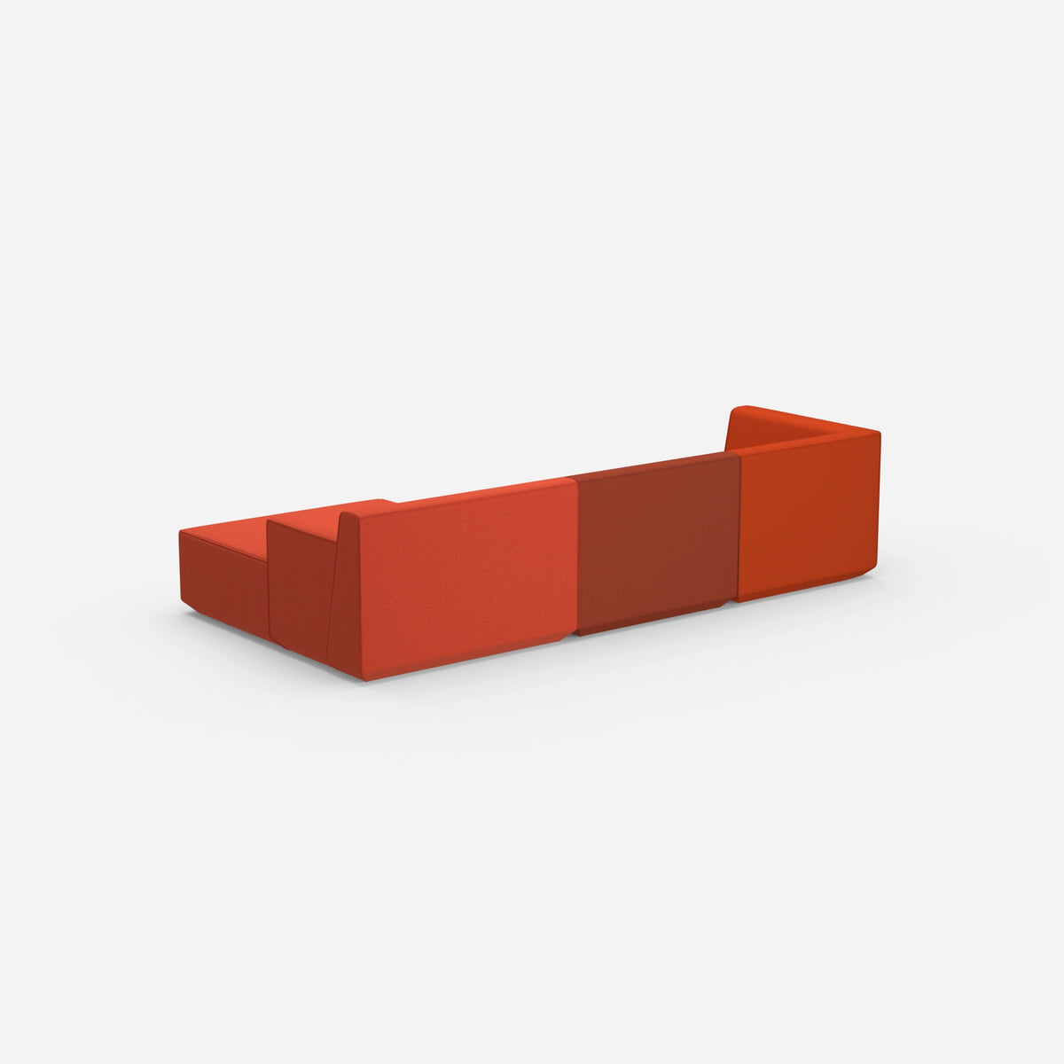 Eckcouch modern 320 cm breit von hinten