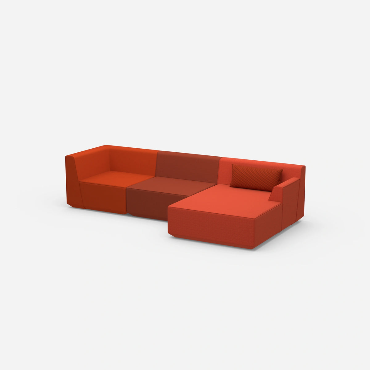 Eckcouch modern 320 cm breit von der Seite