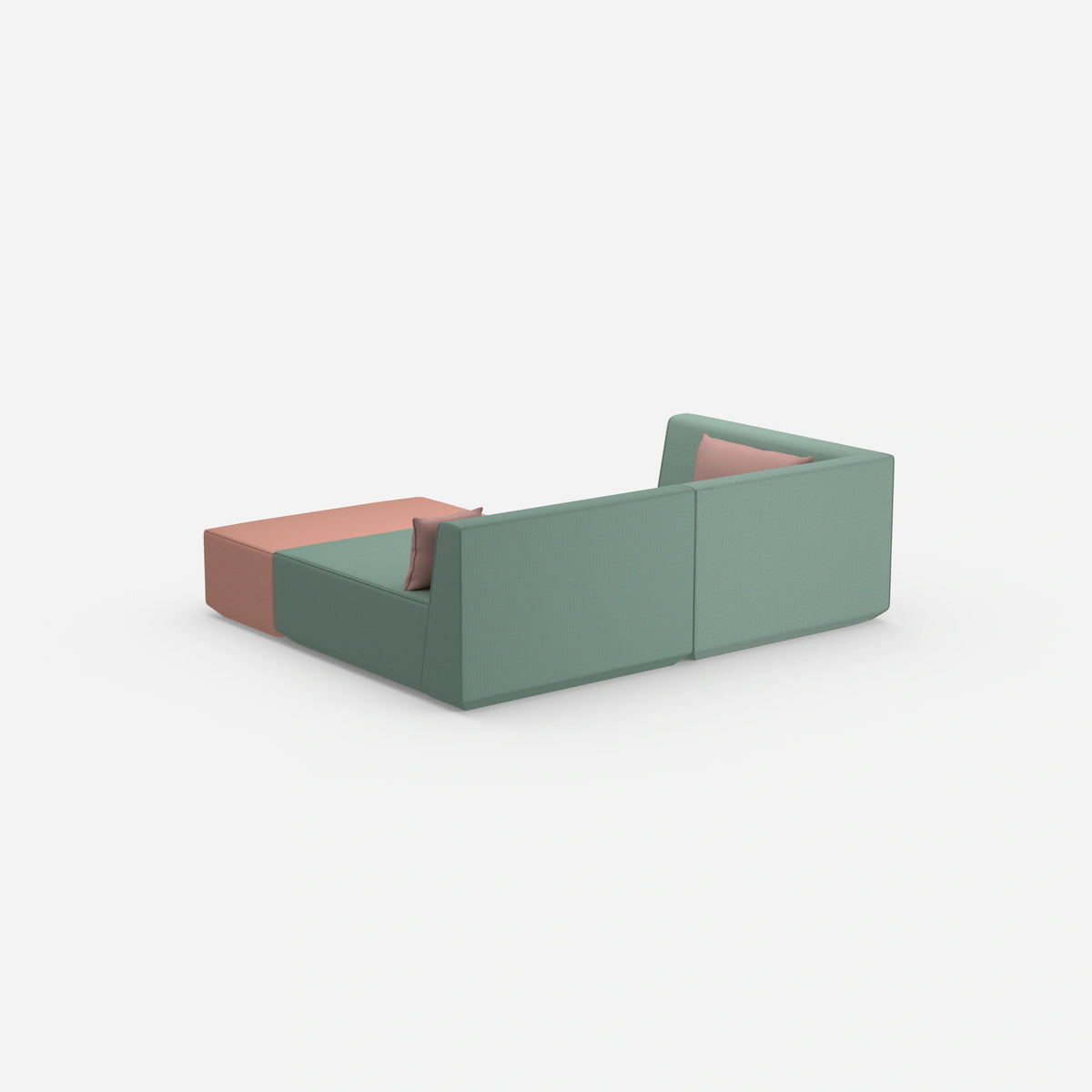 Eckcouch tiefe Sitzfläche von hinten