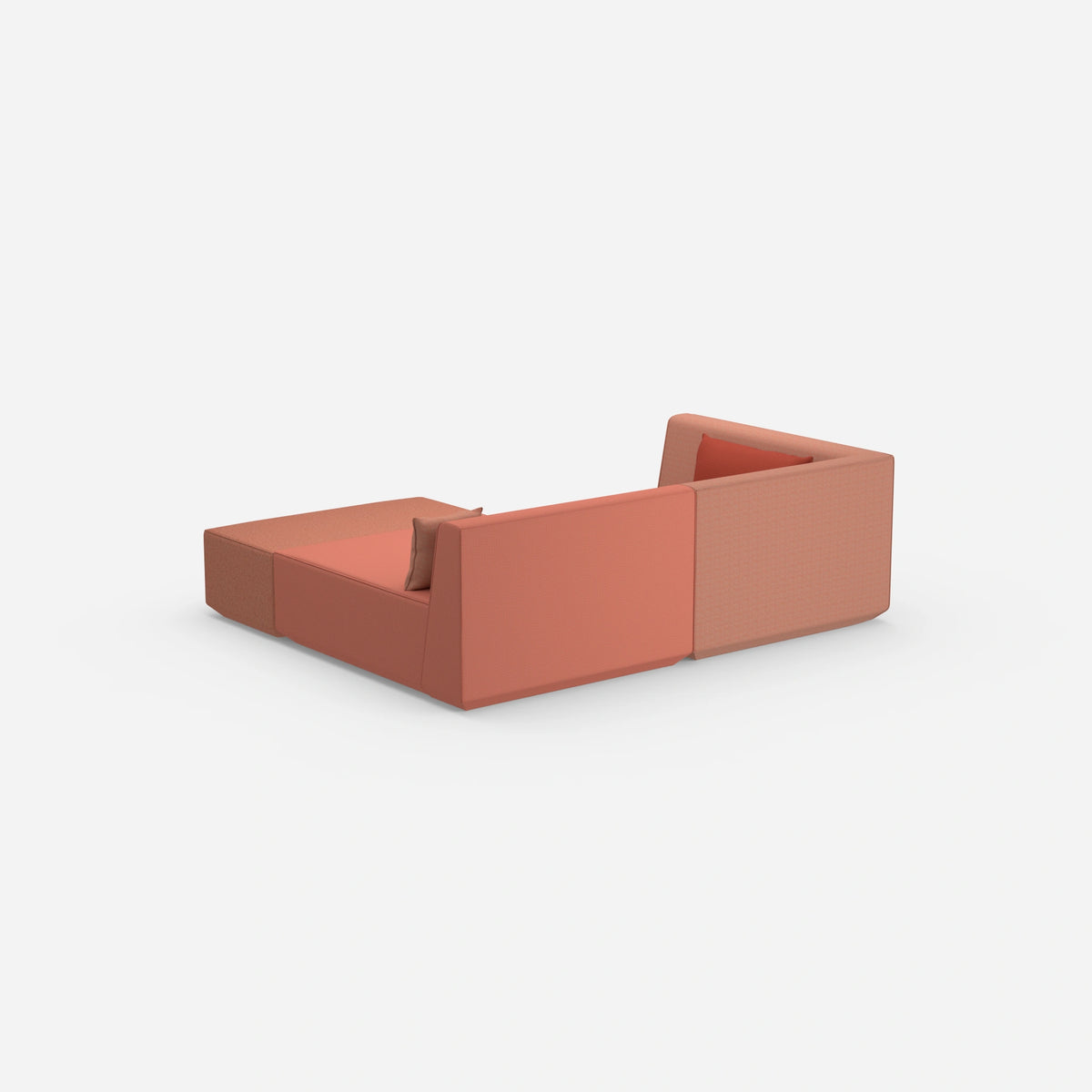Eckcouch tiefe Sitzfläche von hinten