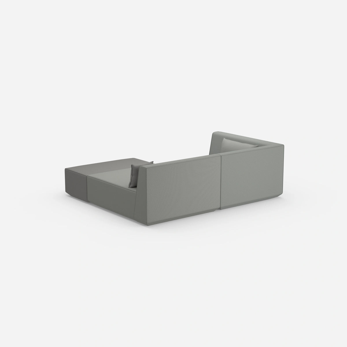 Eckcouch tiefe Sitzfläche von hinten
