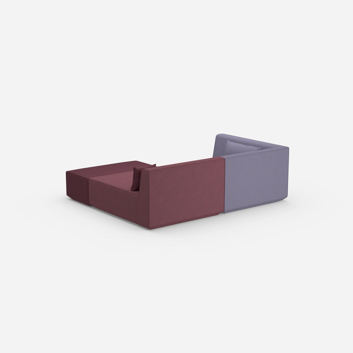 Eckcouch tiefe Sitzfläche von hinten