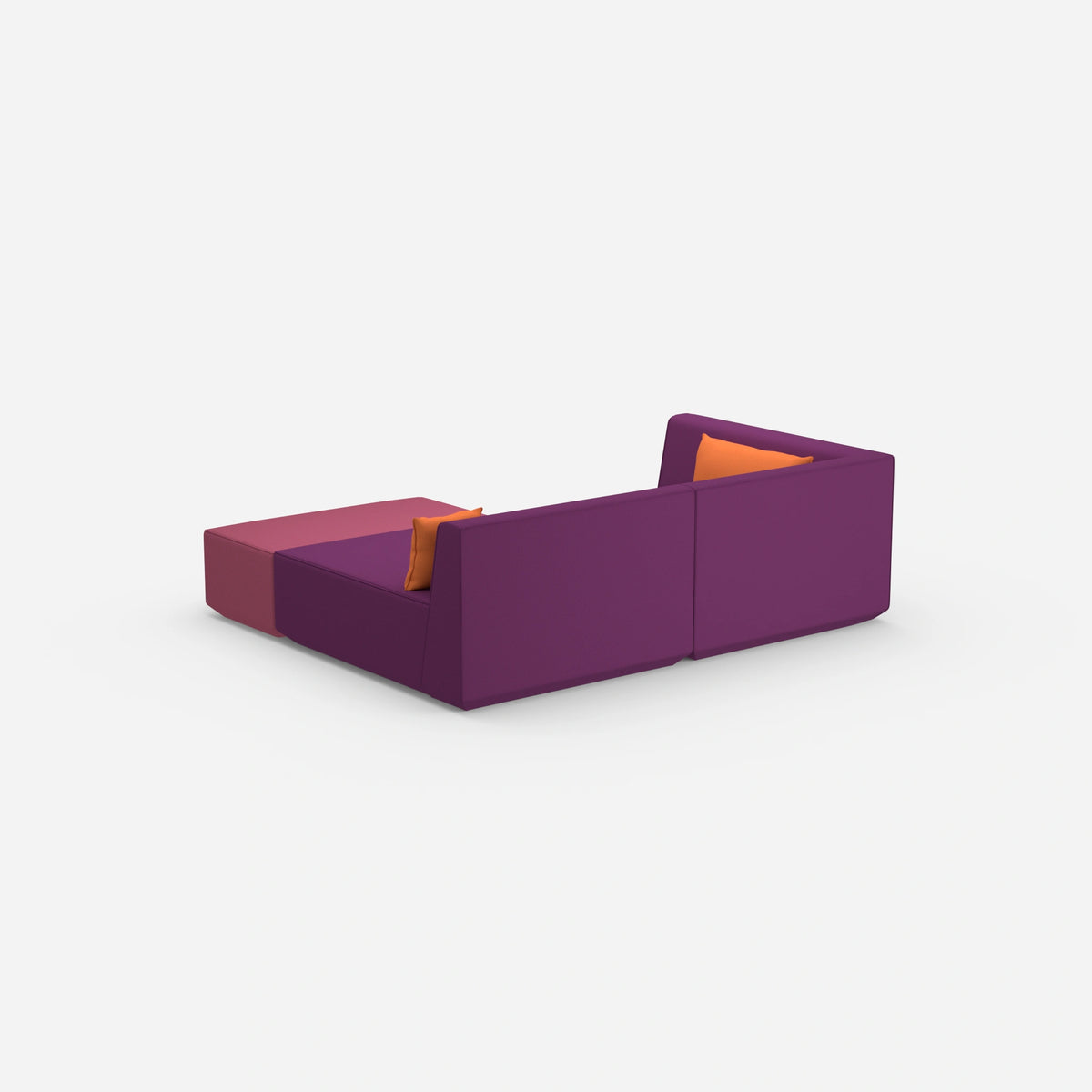 Eckcouch tiefe Sitzfläche von hinten