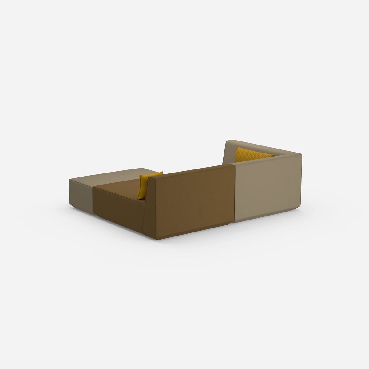 Eckcouch tiefe Sitzfläche von hinten