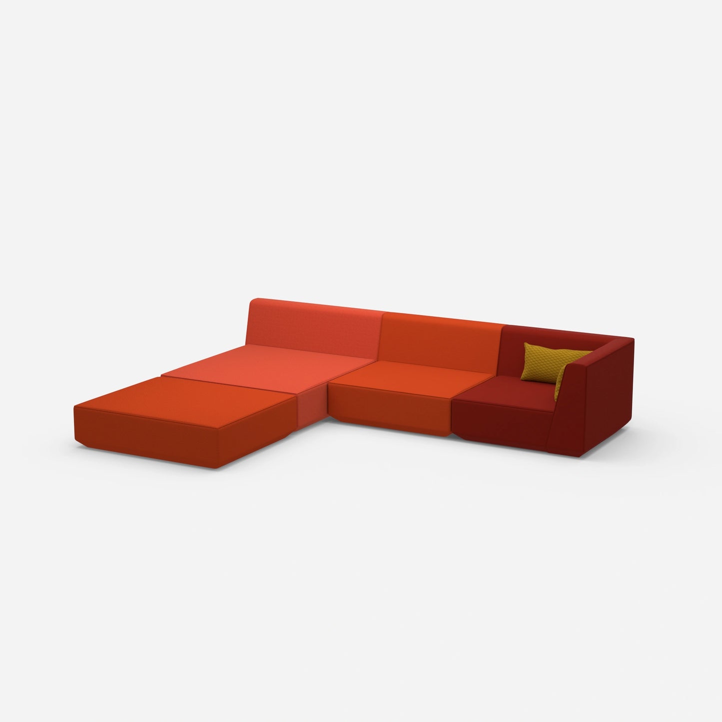 Ecksofa breite Liegefläche von der Seite