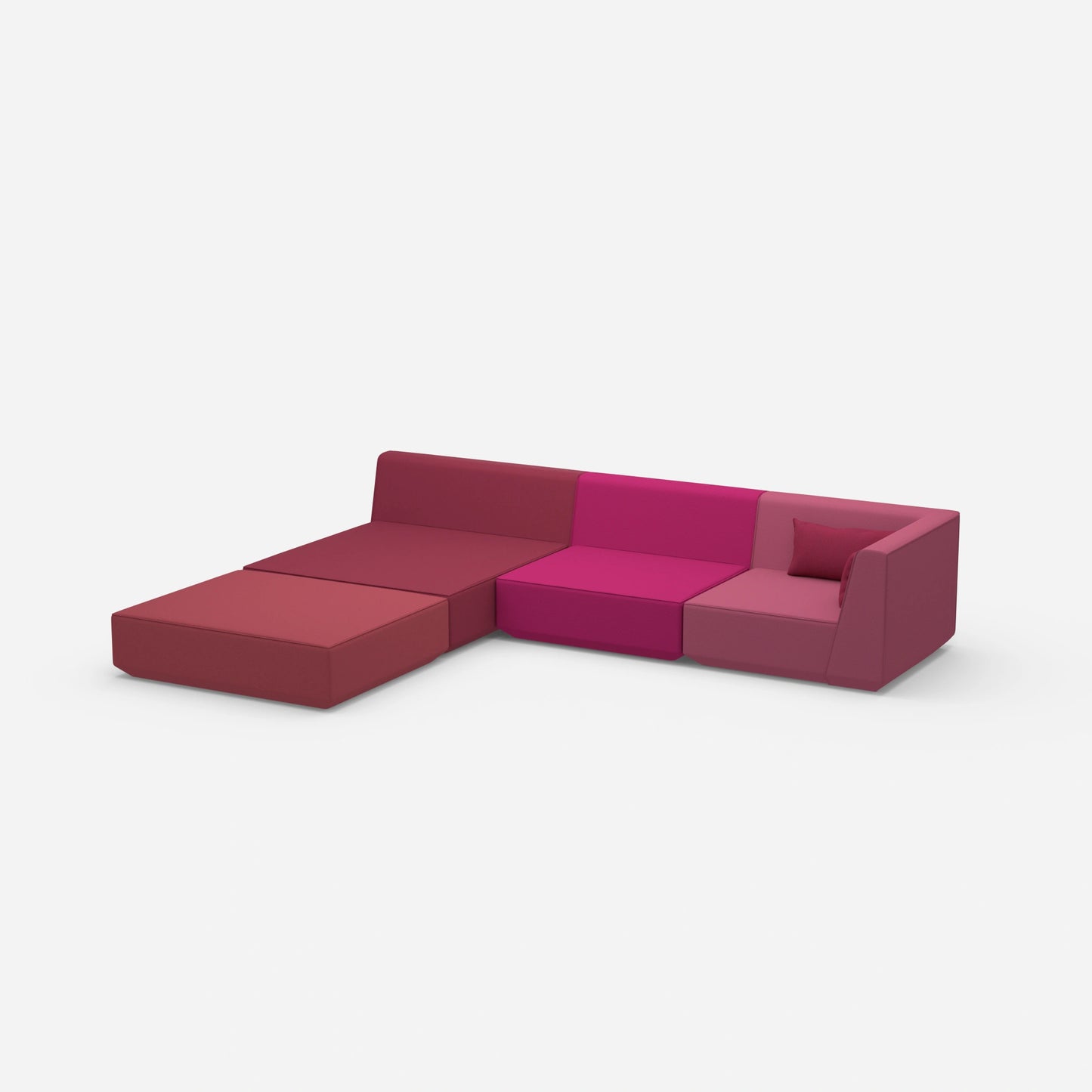 Ecksofa breite Liegefläche von der Seite