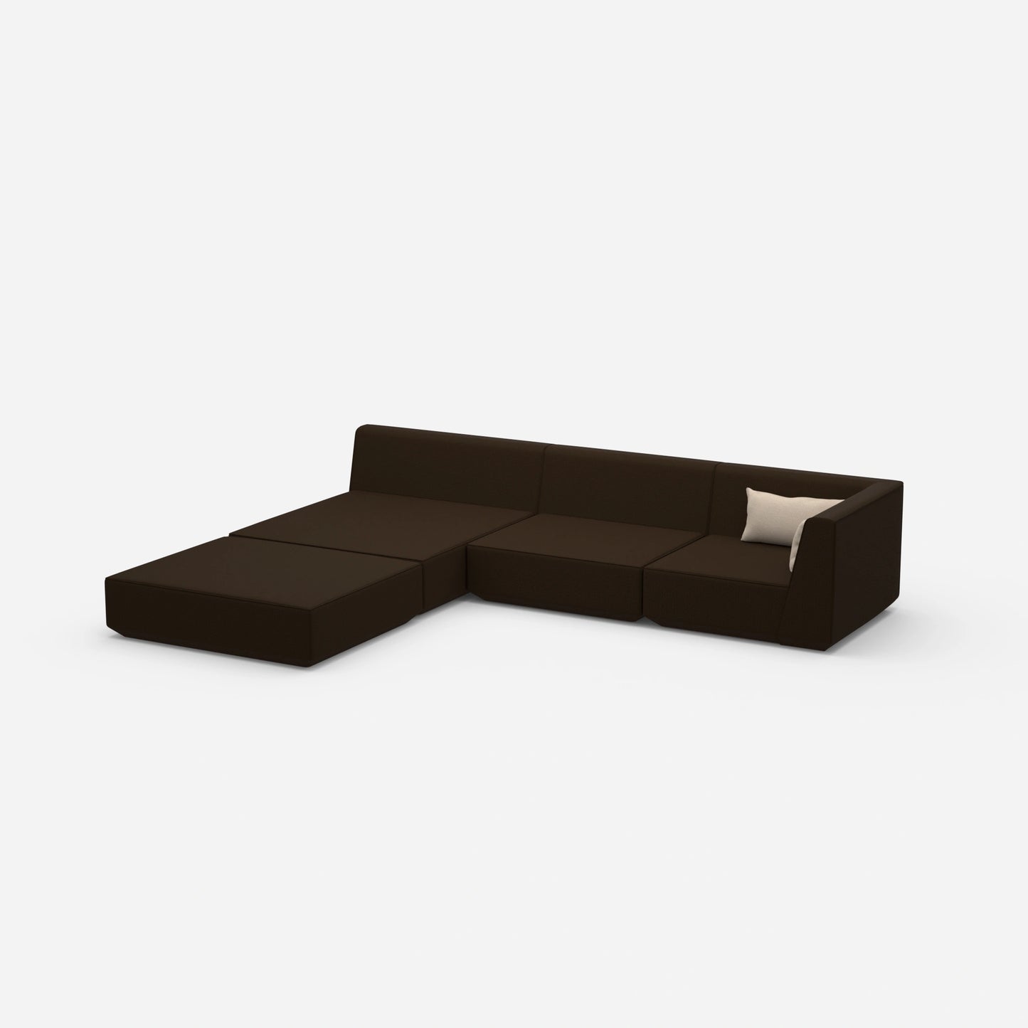 Ecksofa breite Liegefläche von der Seite