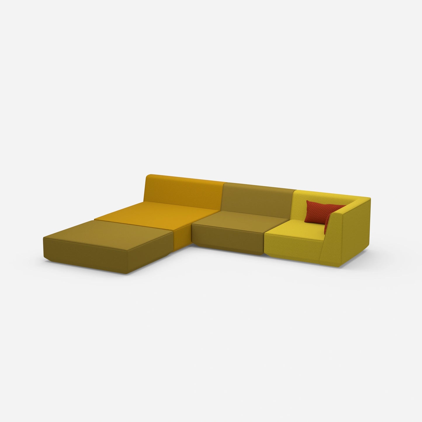 Ecksofa breite Liegefläche von der Seite