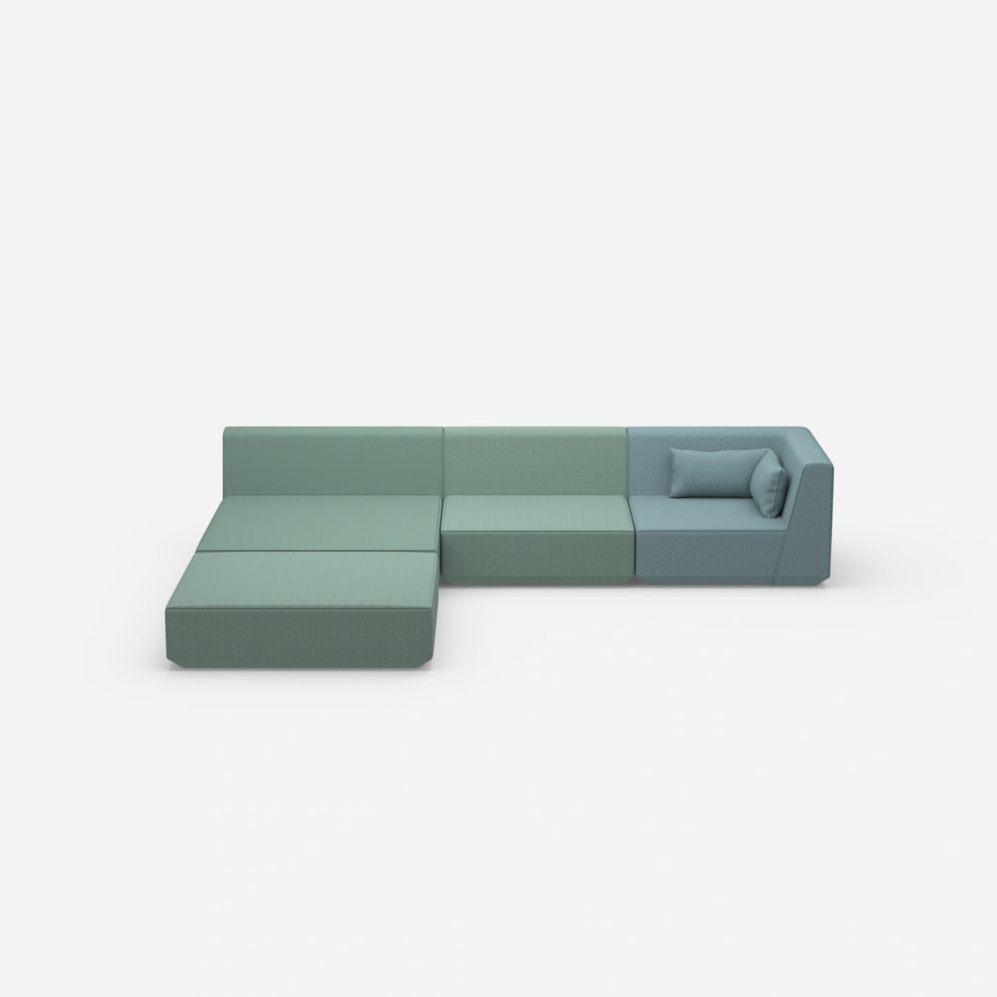 Ecksofa breite Liegefläche von vorne