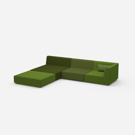 Ecksofa breite Liegefläche von der Seite