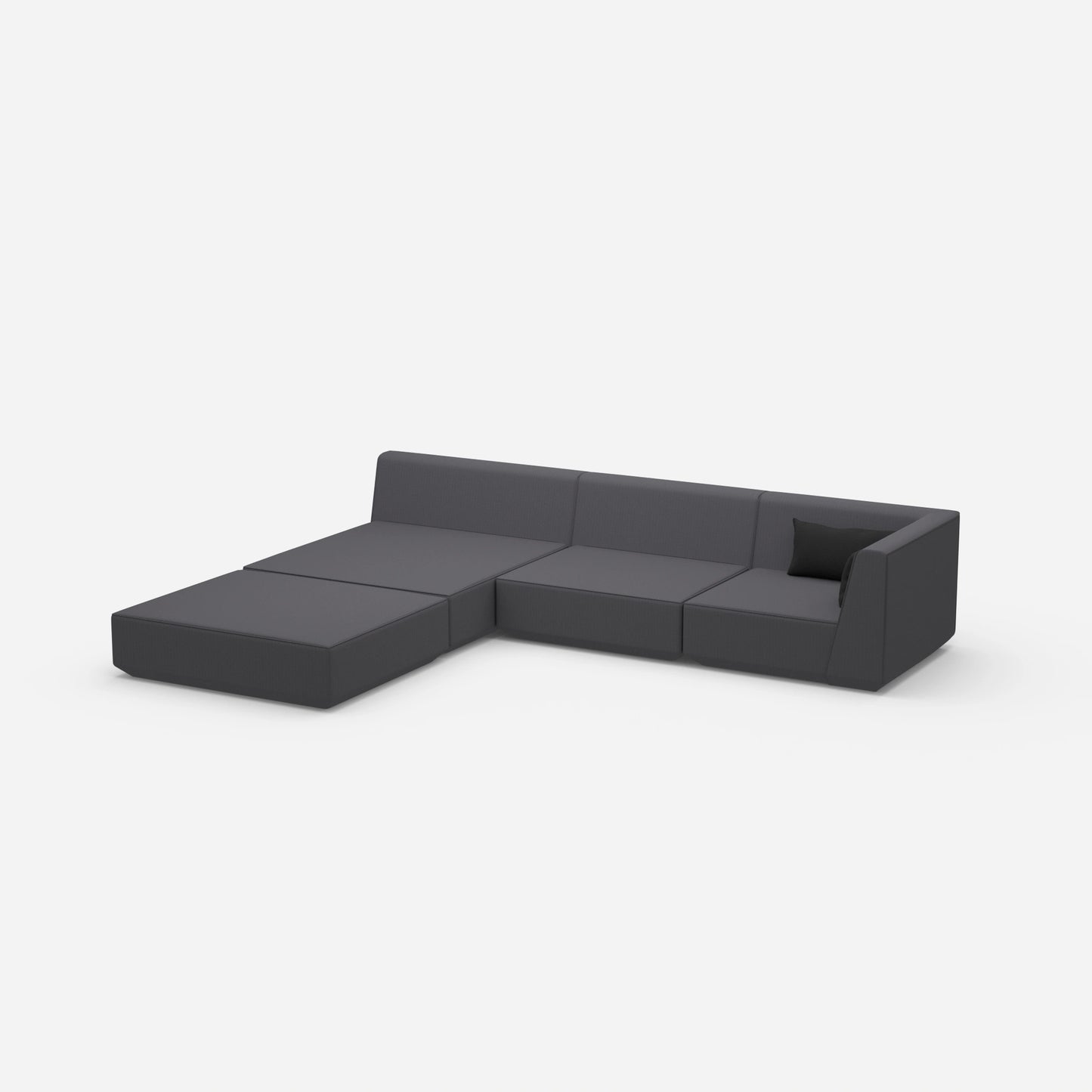 Ecksofa breite Liegefläche von der Seite