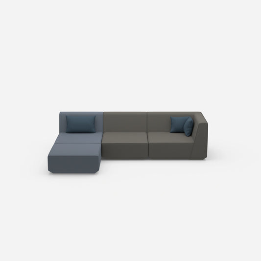 Ecksofa konfigurierbar von vorne