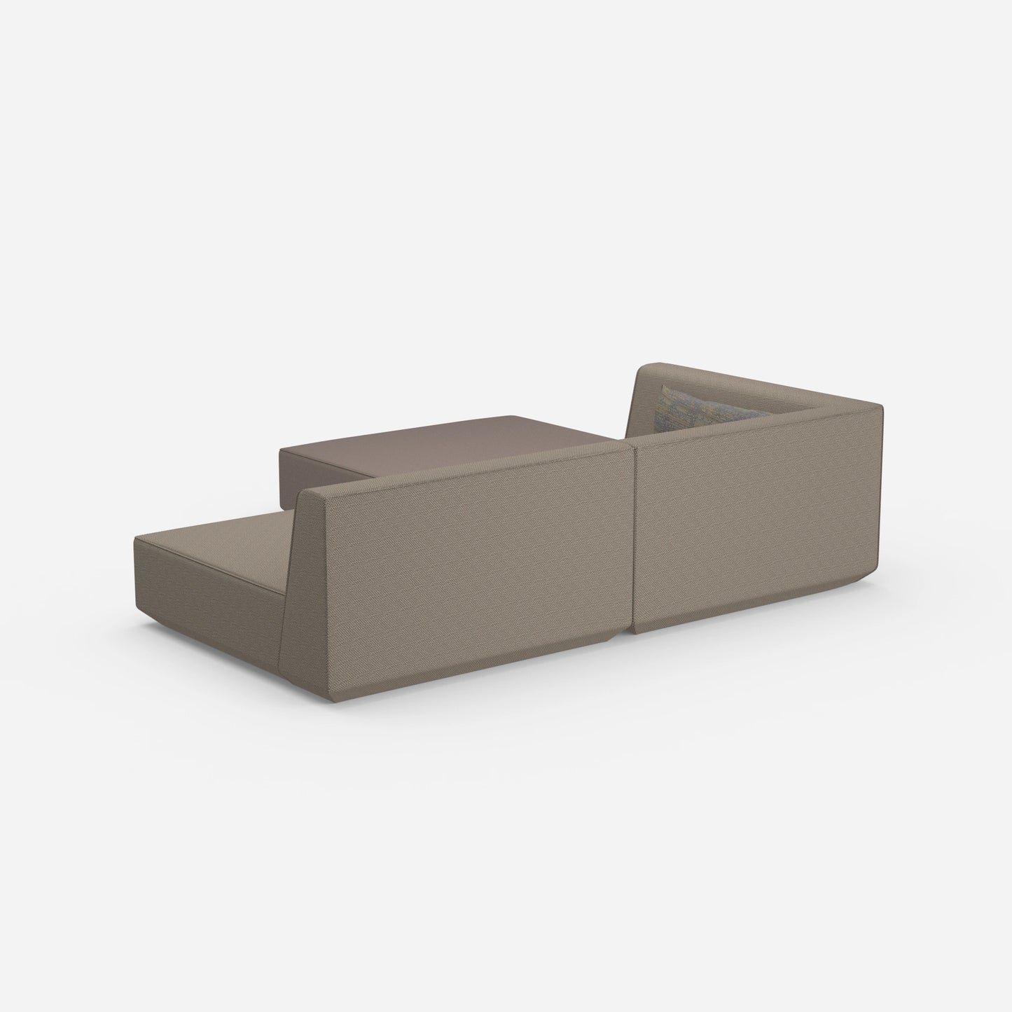 Canapé d'angle avec hauteur d'assise basse de derrière