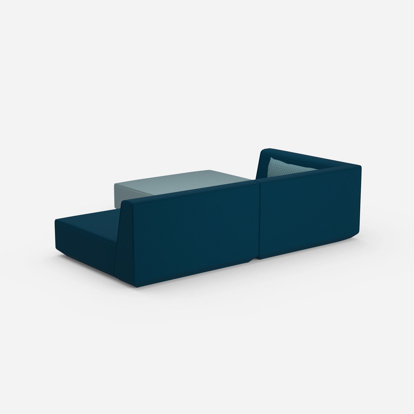 Canapé d'angle avec hauteur d'assise basse de derrière