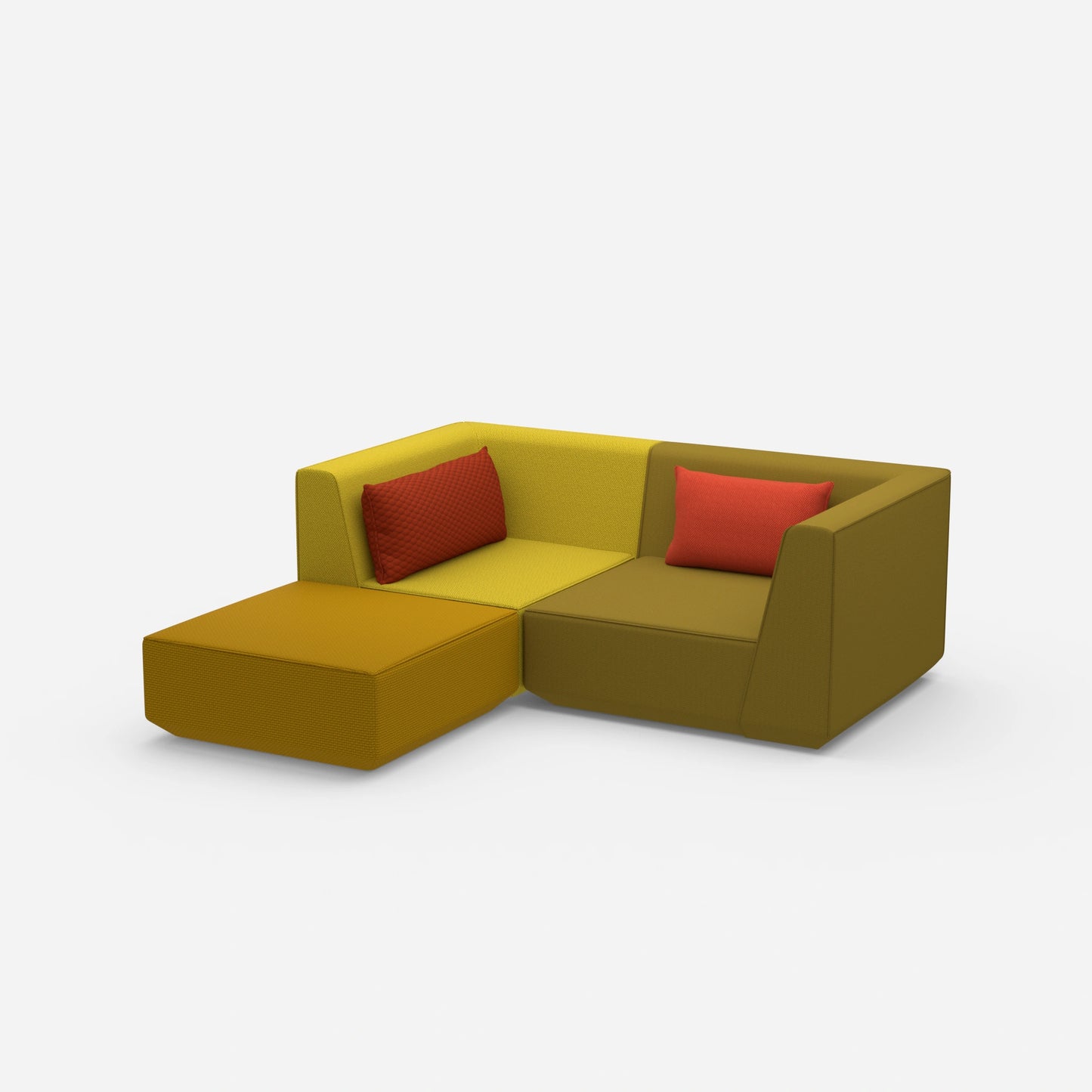 Ecksofa tief von der Seite