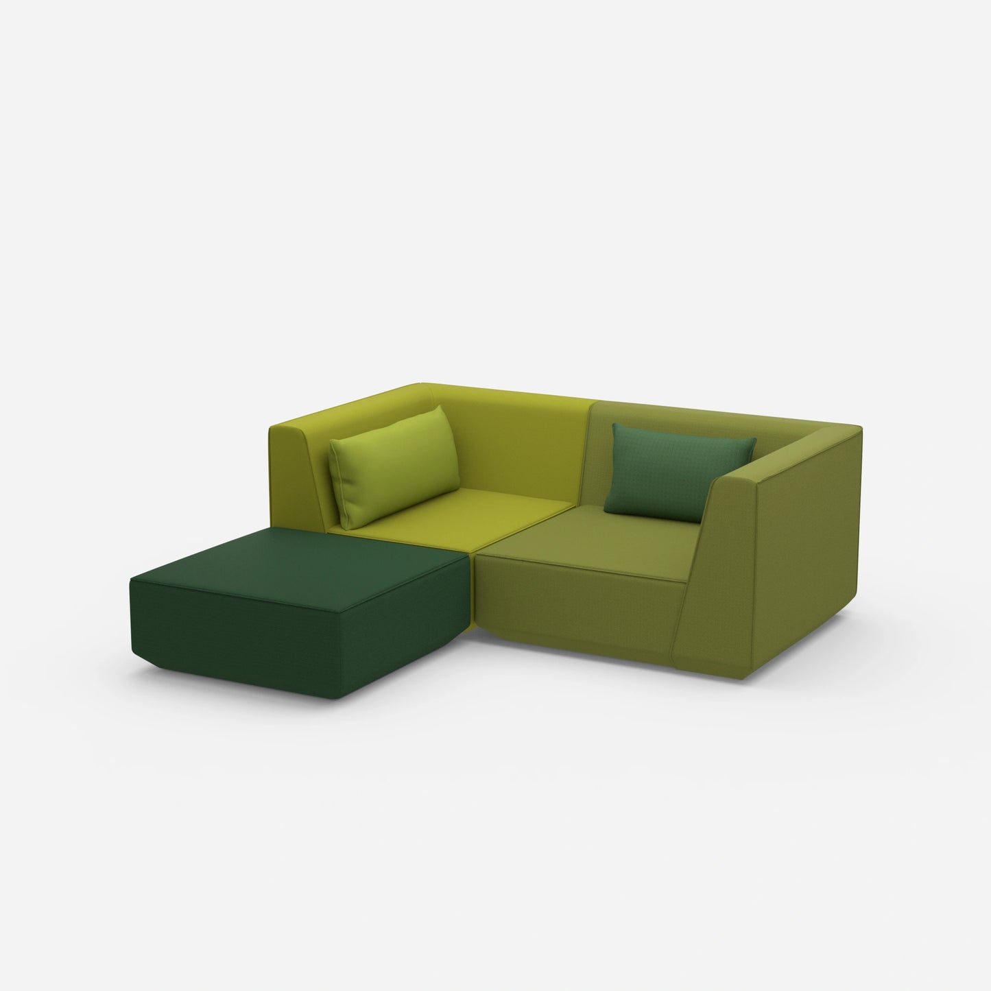 Ecksofa tief von der Seite