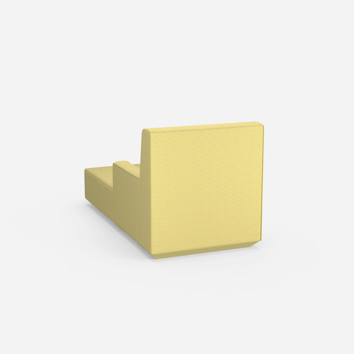 Gelbe Recamiere von hinten