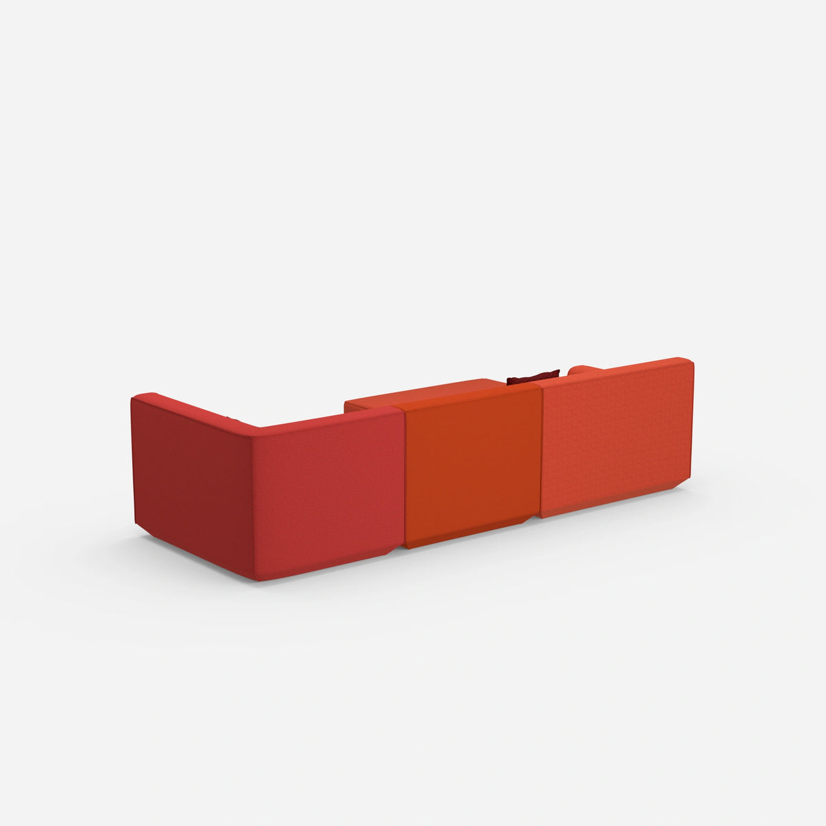 Gemütliches Ecksofa von hinten