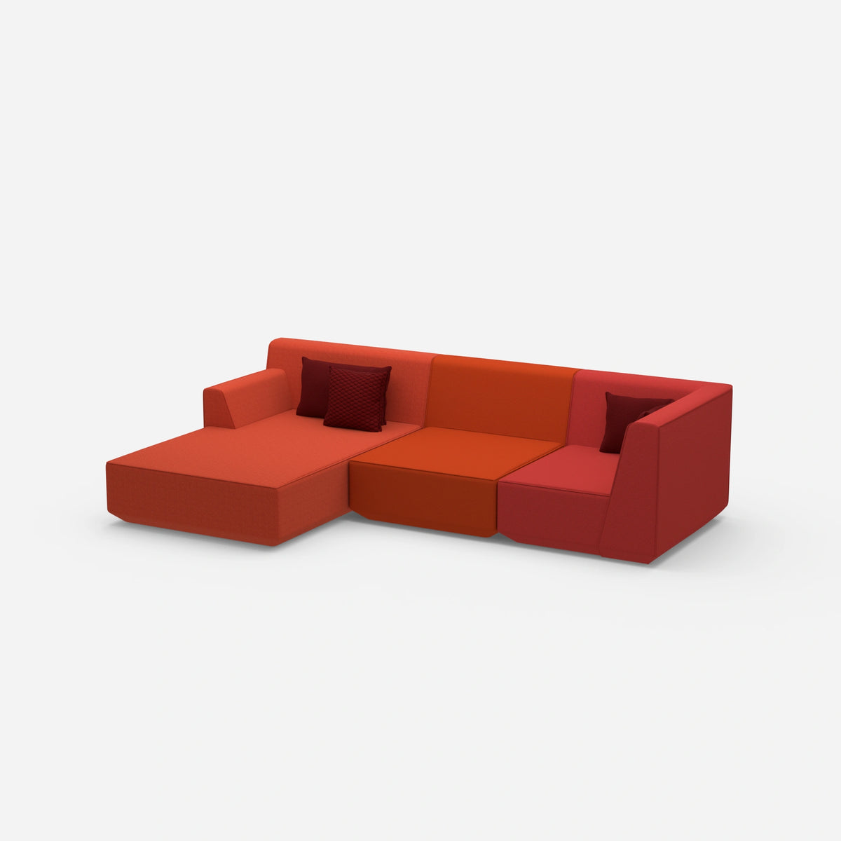Gemütliches Ecksofa von der Seite