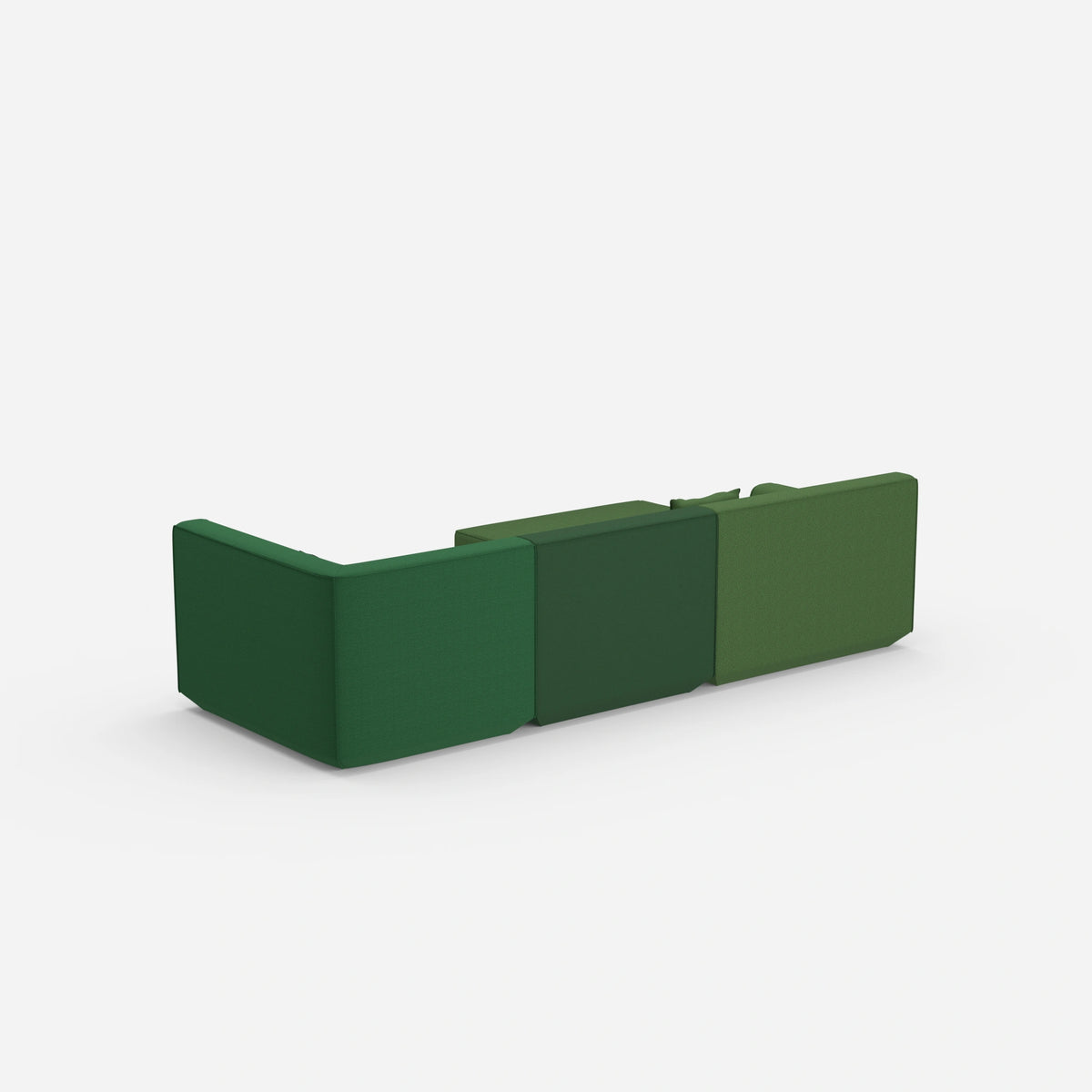 Gemütliches Ecksofa von hinten