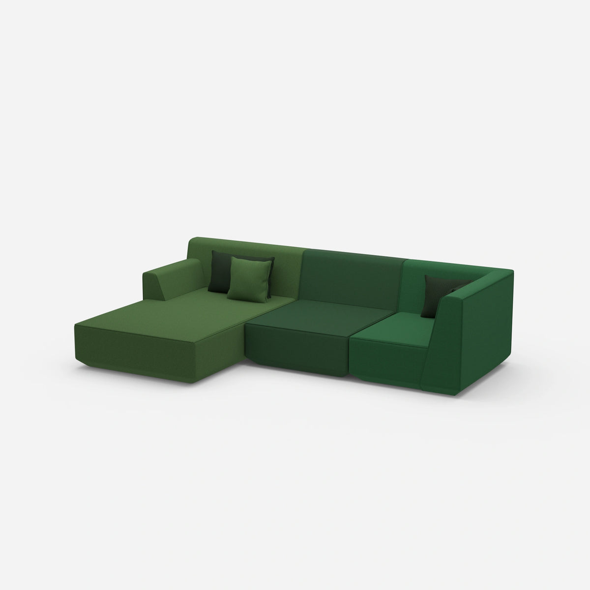 Gemütliches Ecksofa von der Seite