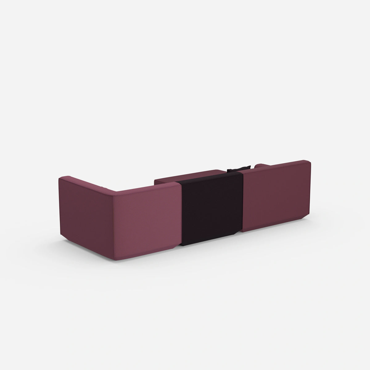 Gemütliches Ecksofa von hinten