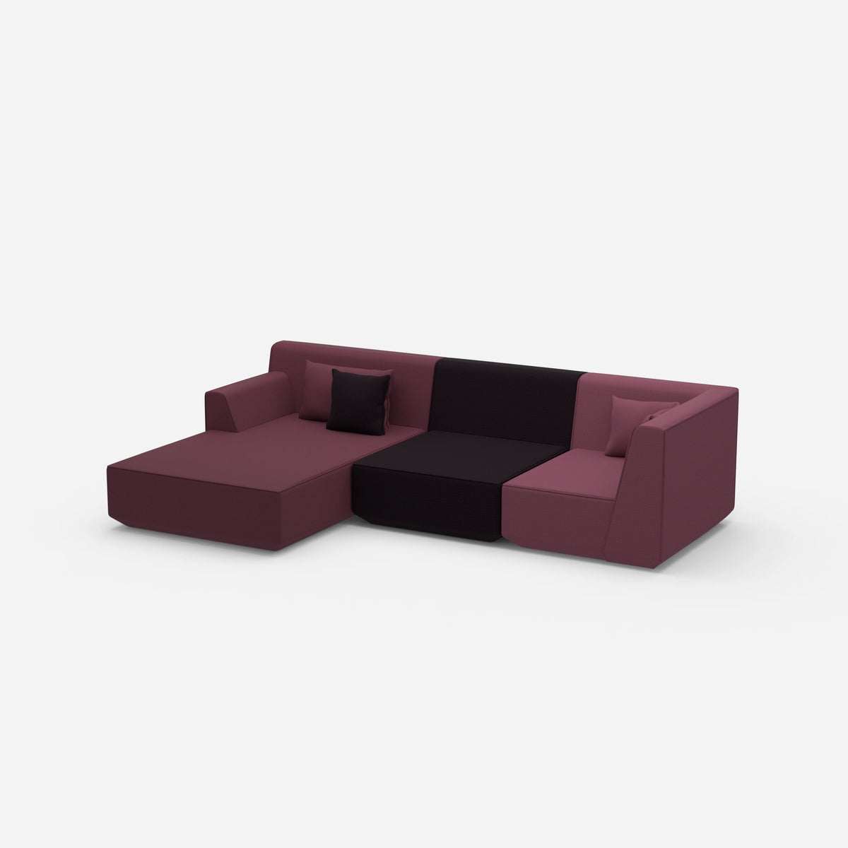Gemütliches Ecksofa von der Seite