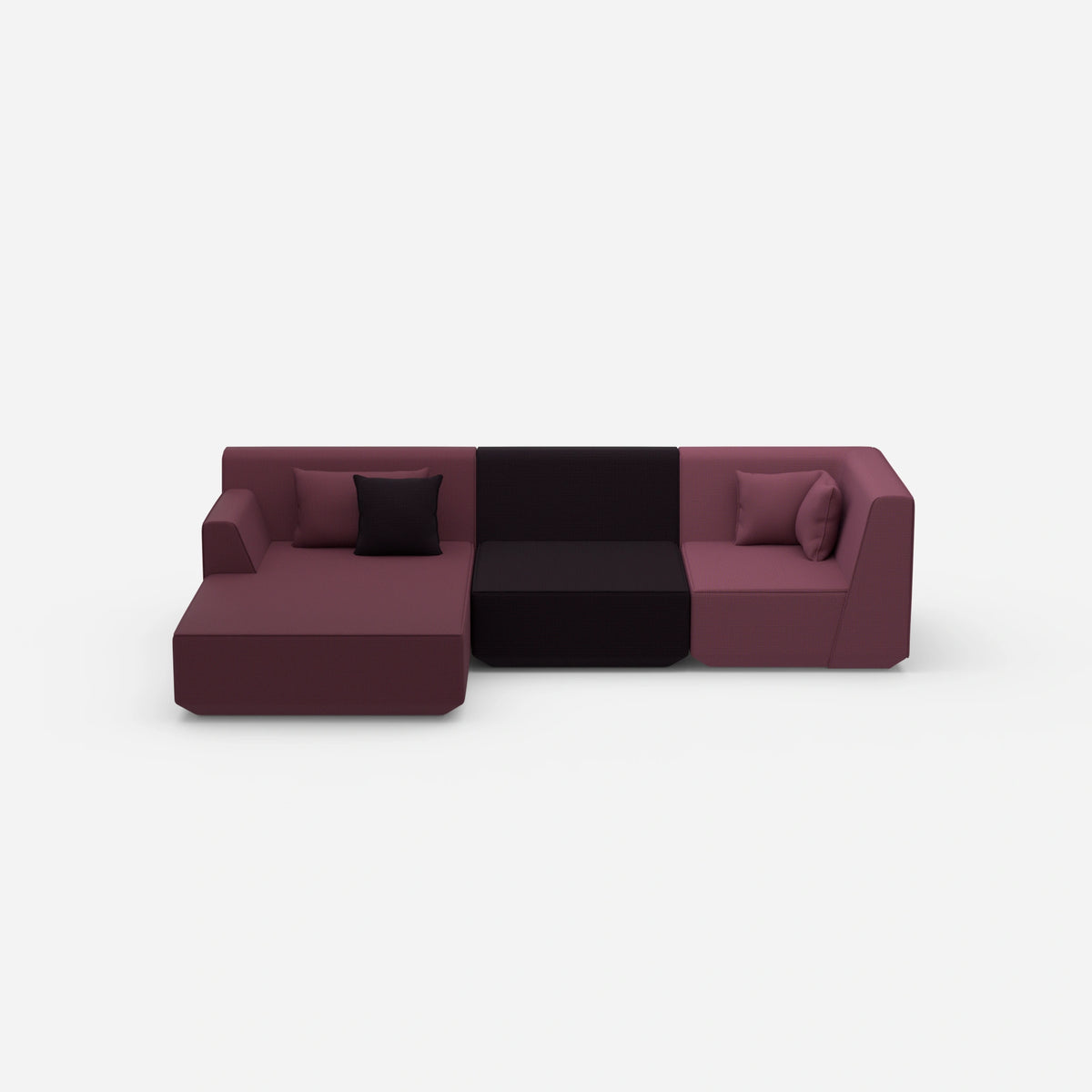 Gemütliches Ecksofa von vorne