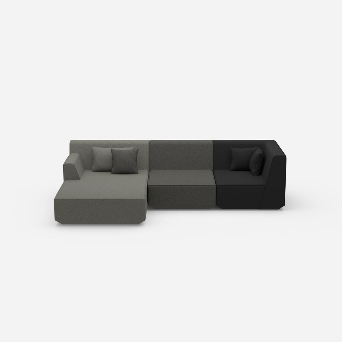 Gemütliches Ecksofa von vorne