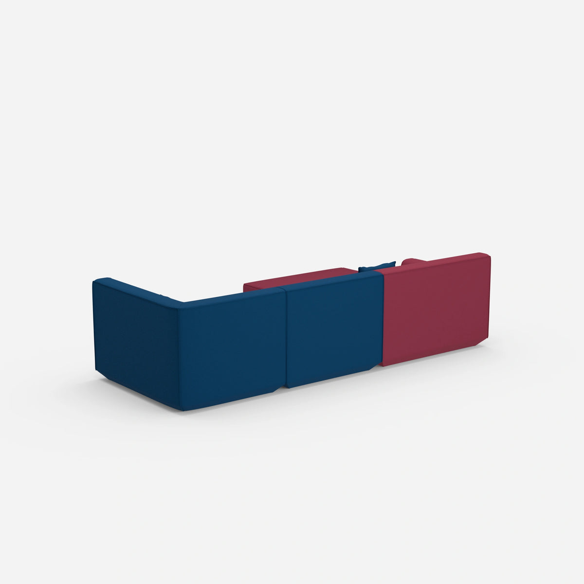 Gemütliches Ecksofa von hinten