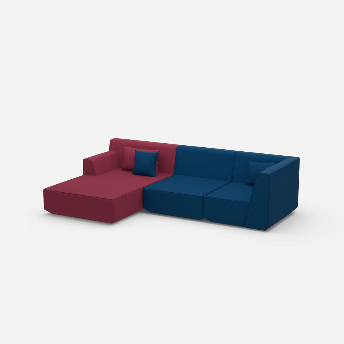 Gemütliches Ecksofa von der Seite