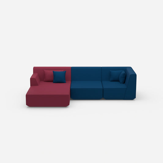 Gemütliches Ecksofa von vorne
