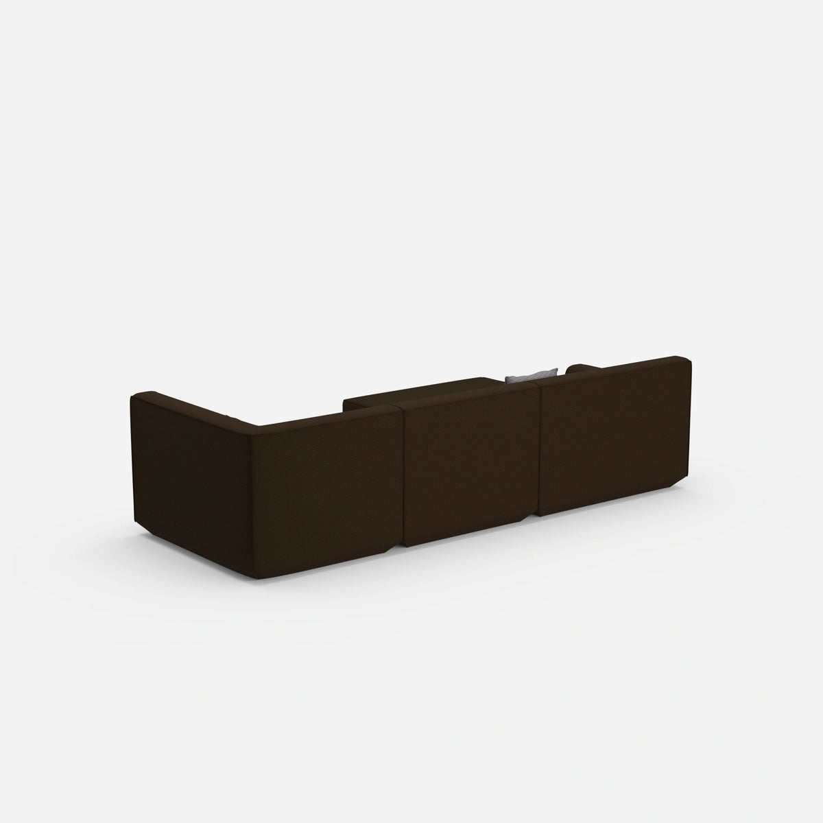 Gemütliches Ecksofa von hinten